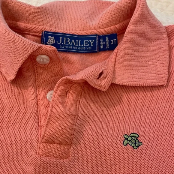 Bailey Kids Coral Polo Shirt - Picture 3 of 3